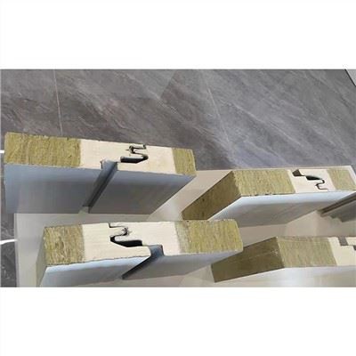 طلاء HDP 50 مم / 75 مم / 100 مم لوحة ساندويتش الصوف الصخري